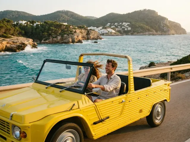 Tour guiado Mehari eléctrico en Ibiza
